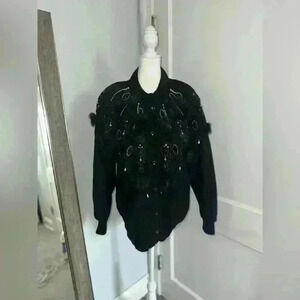 80’s Vintage Lambswool Andora Rabbit Hair Blend Cervelle Women’s  Cardigan MED